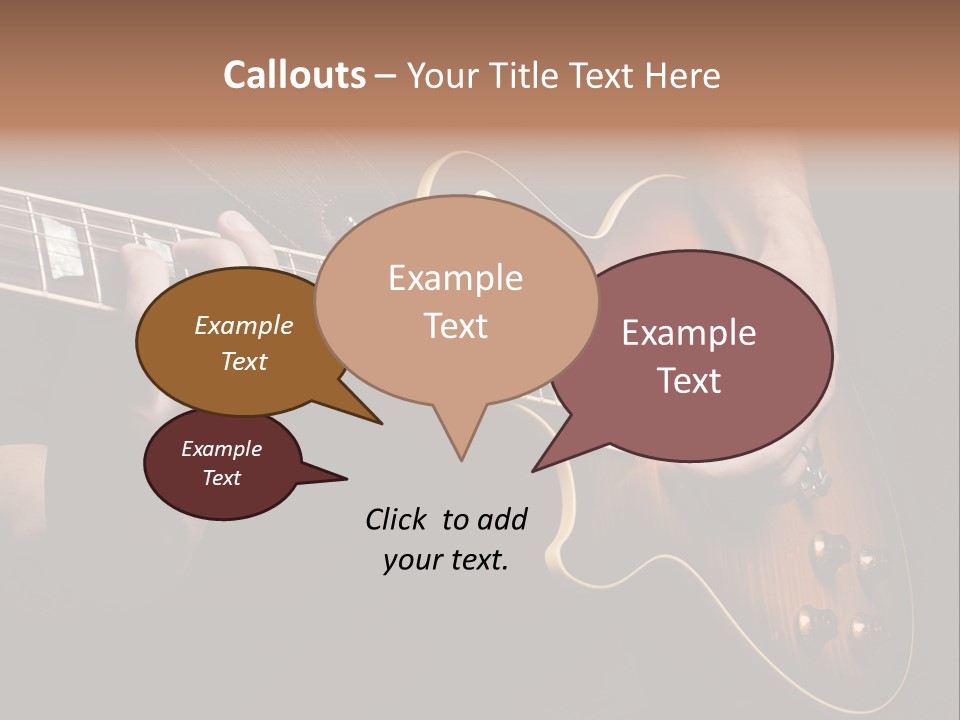 Blues Human Bass PowerPoint Template