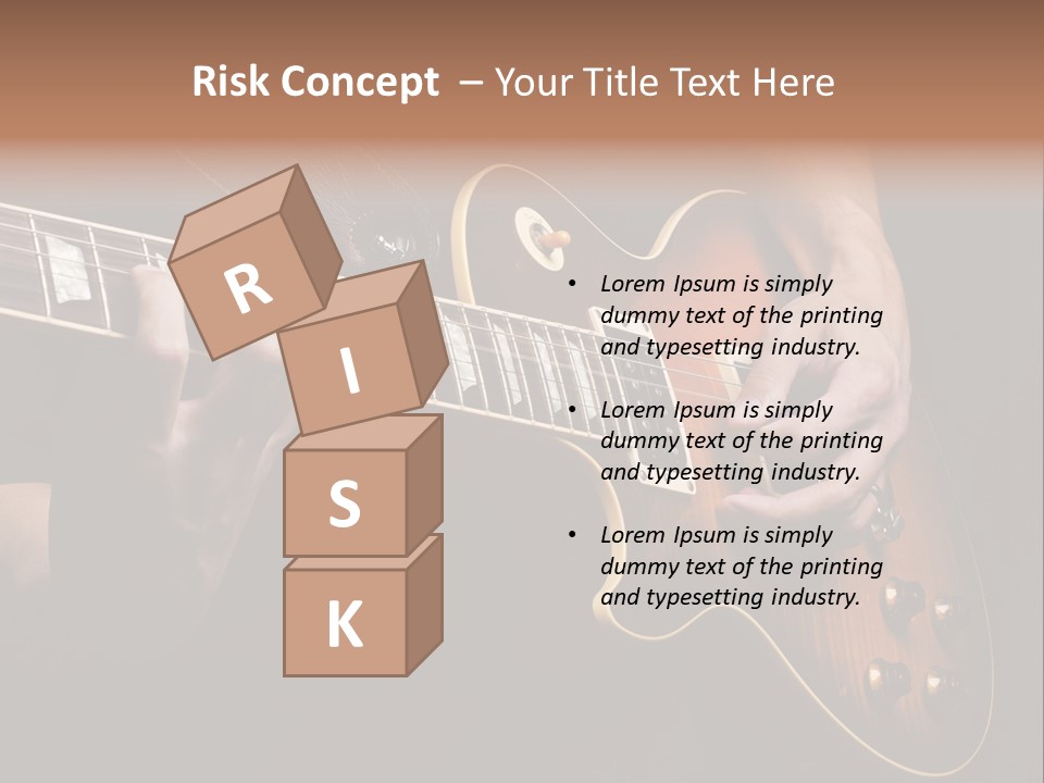 Blues Human Bass PowerPoint Template