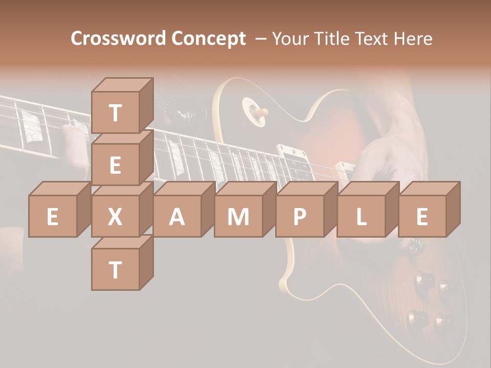 Blues Human Bass PowerPoint Template