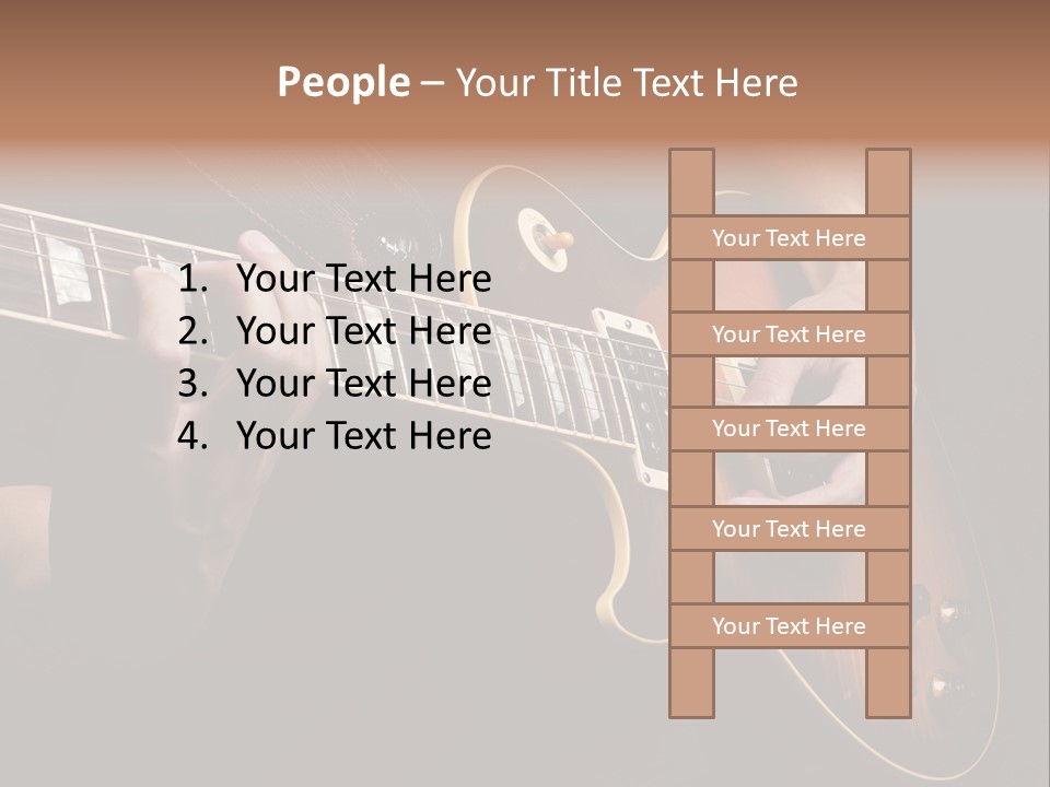 Blues Human Bass PowerPoint Template