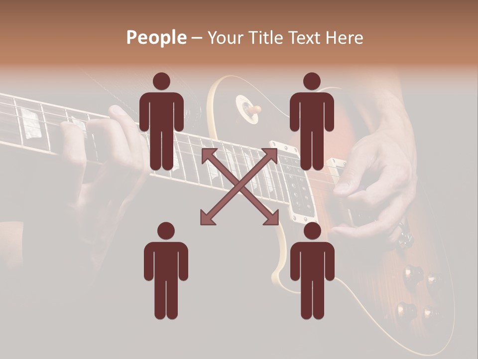 Blues Human Bass PowerPoint Template