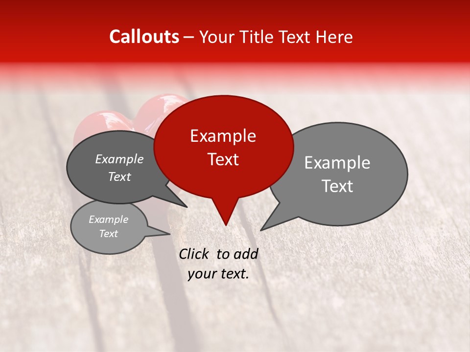 February Decoration Texture PowerPoint Template
