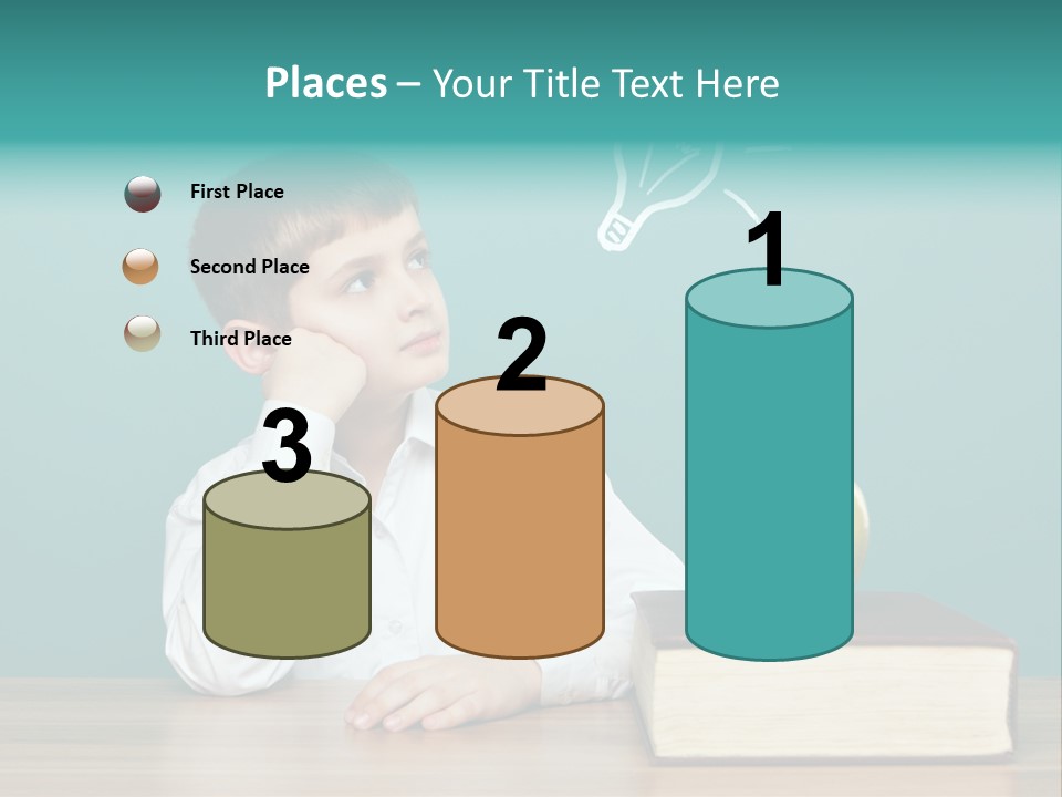 Schoolboy Picture Keen PowerPoint Template