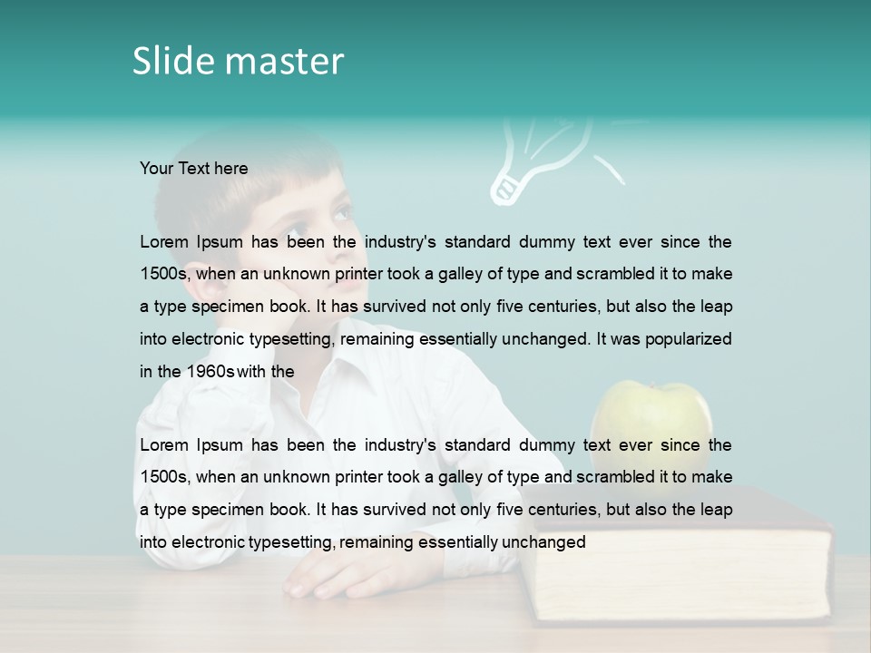 Schoolboy Picture Keen PowerPoint Template