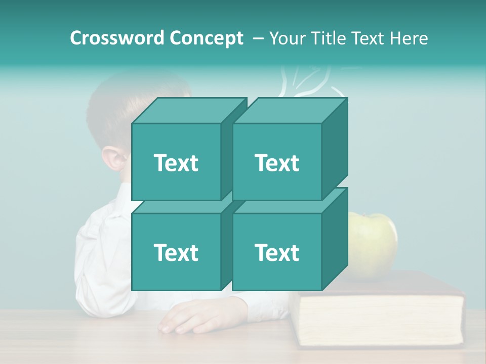 Schoolboy Picture Keen PowerPoint Template