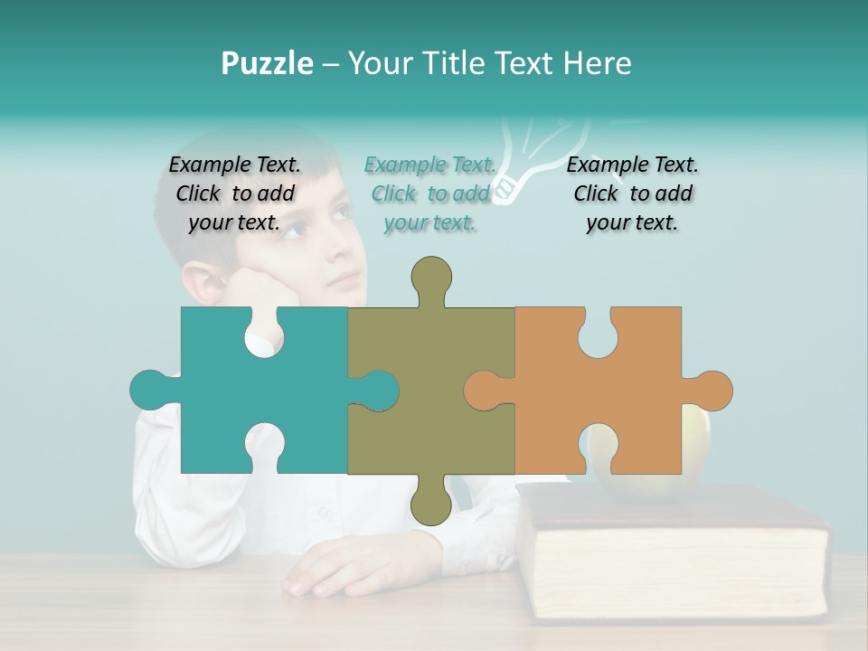 Schoolboy Picture Keen PowerPoint Template