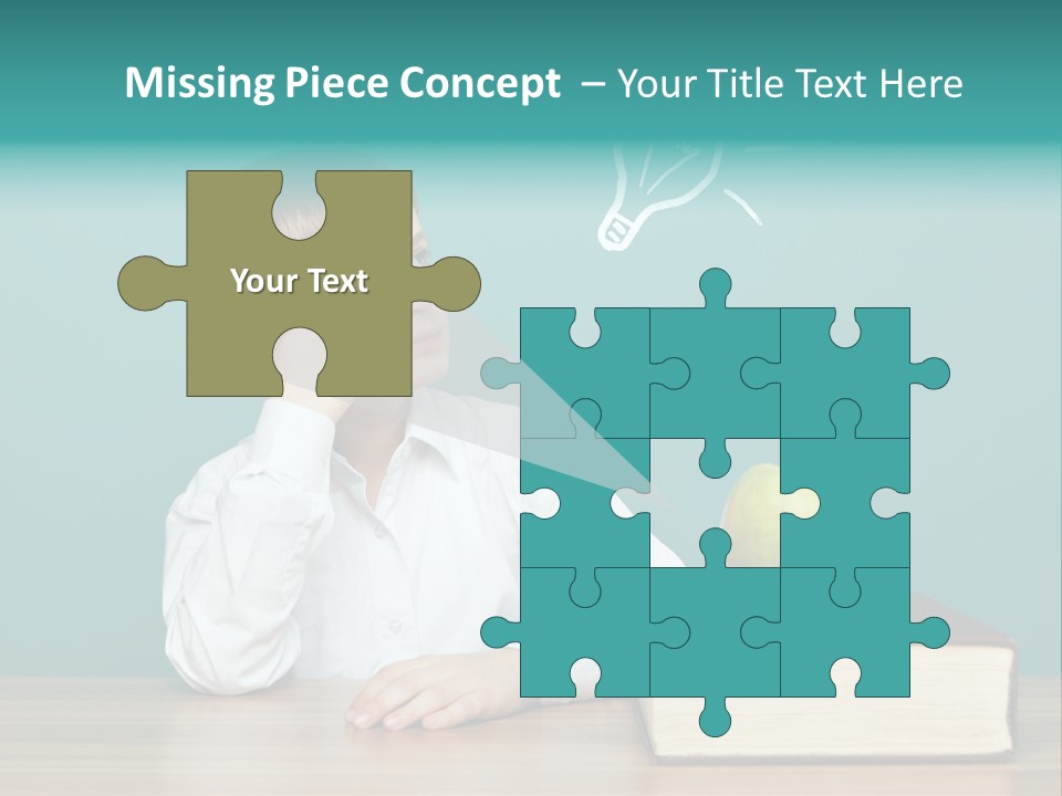 Schoolboy Picture Keen PowerPoint Template