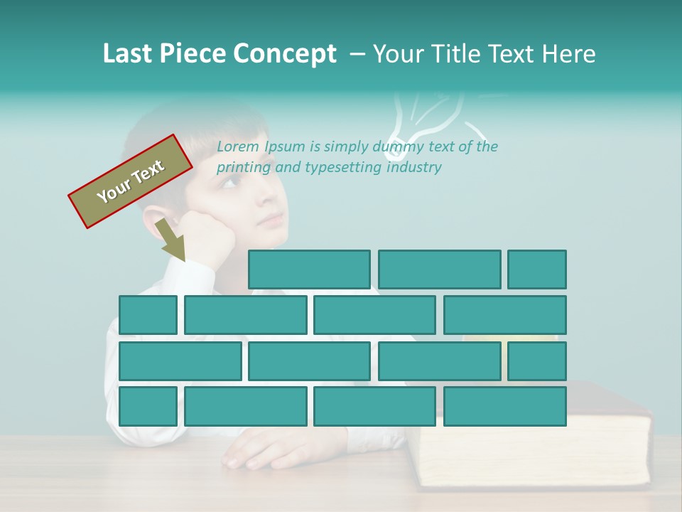 Schoolboy Picture Keen PowerPoint Template