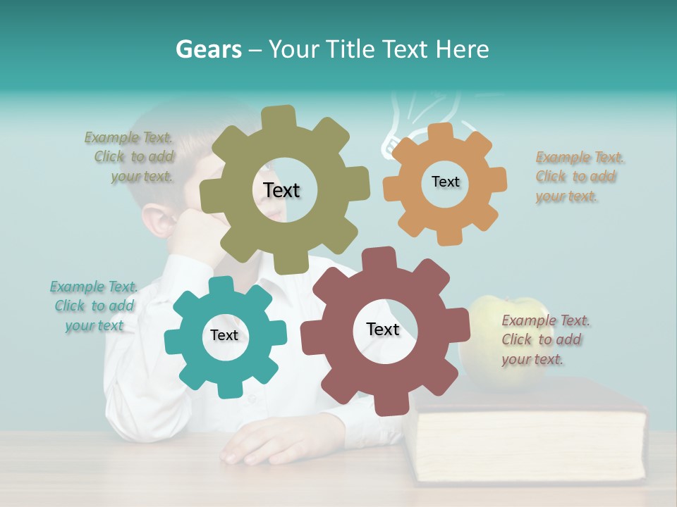 Schoolboy Picture Keen PowerPoint Template