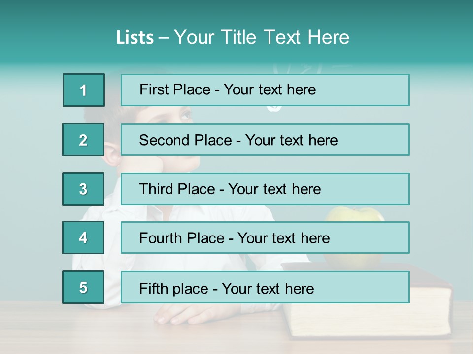 Schoolboy Picture Keen PowerPoint Template