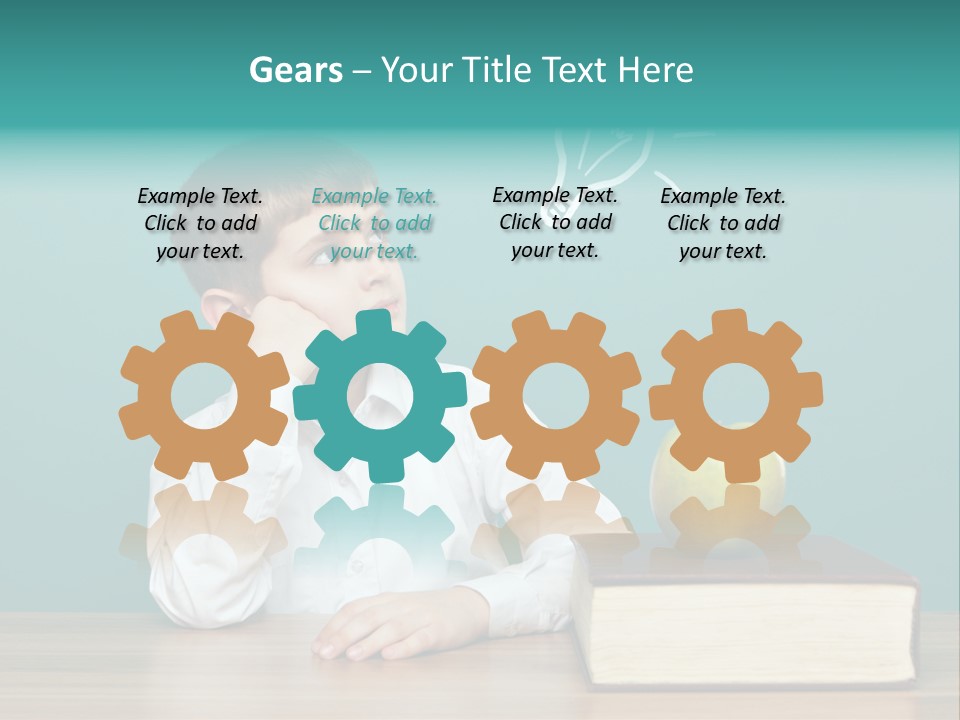 Schoolboy Picture Keen PowerPoint Template