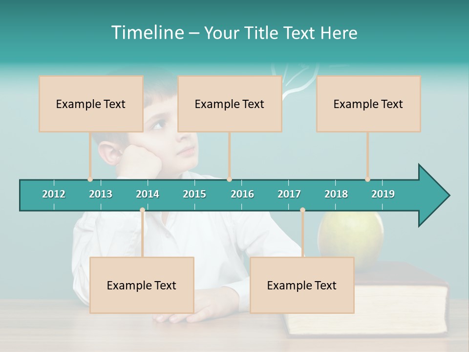 Schoolboy Picture Keen PowerPoint Template