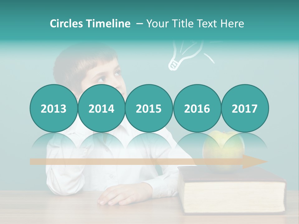 Schoolboy Picture Keen PowerPoint Template