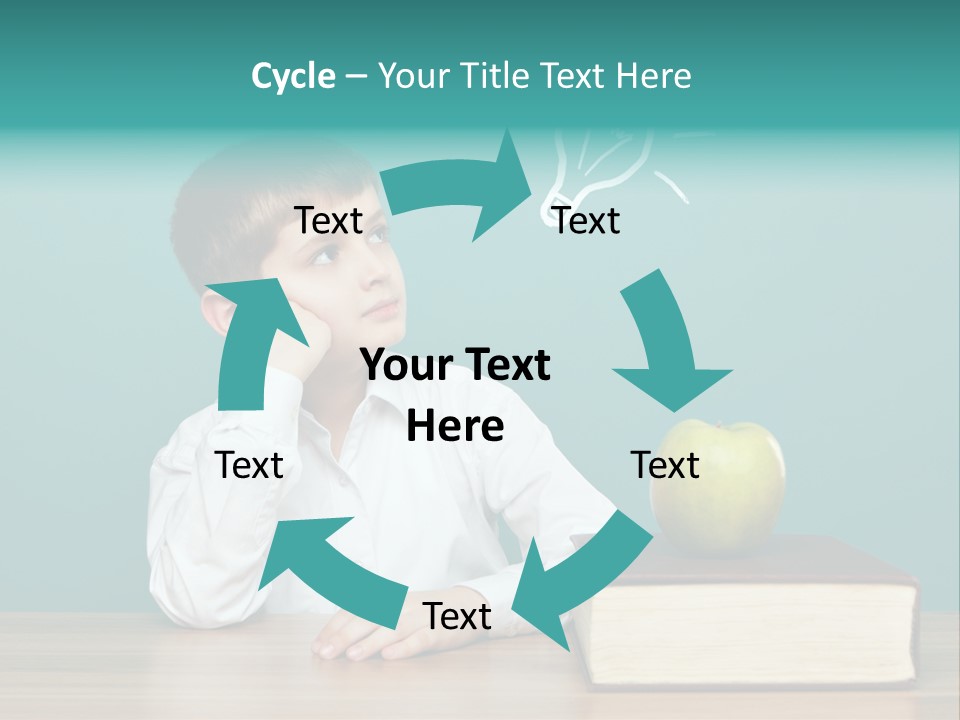 Schoolboy Picture Keen PowerPoint Template