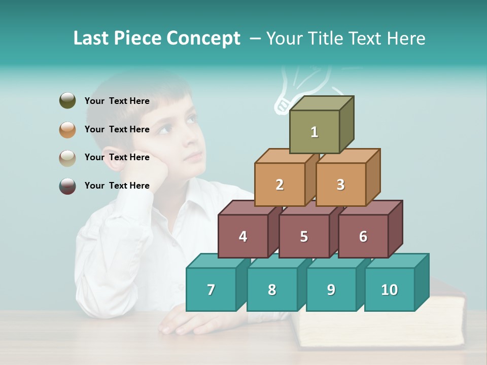 Schoolboy Picture Keen PowerPoint Template