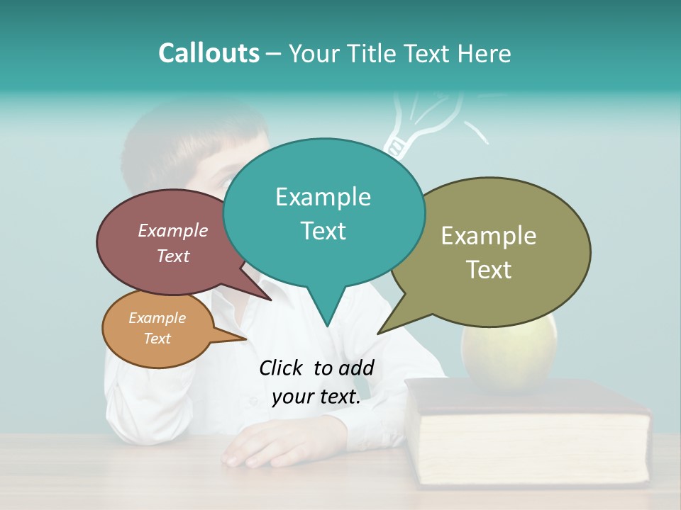 Schoolboy Picture Keen PowerPoint Template