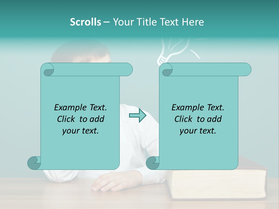Schoolboy Picture Keen PowerPoint Template