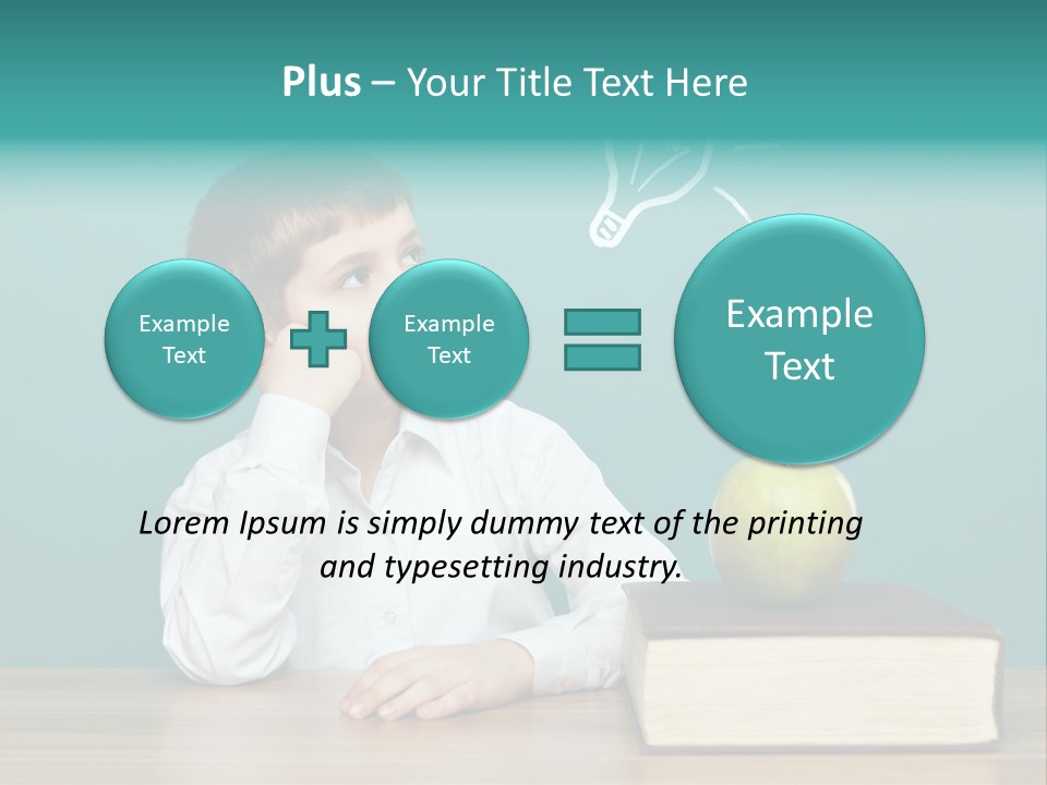 Schoolboy Picture Keen PowerPoint Template