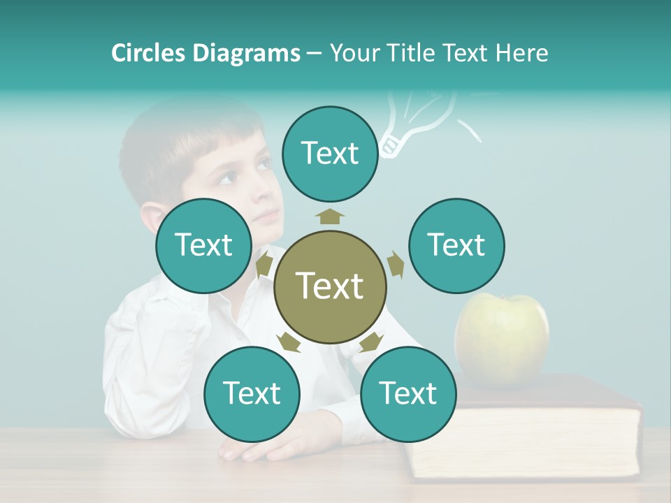 Schoolboy Picture Keen PowerPoint Template