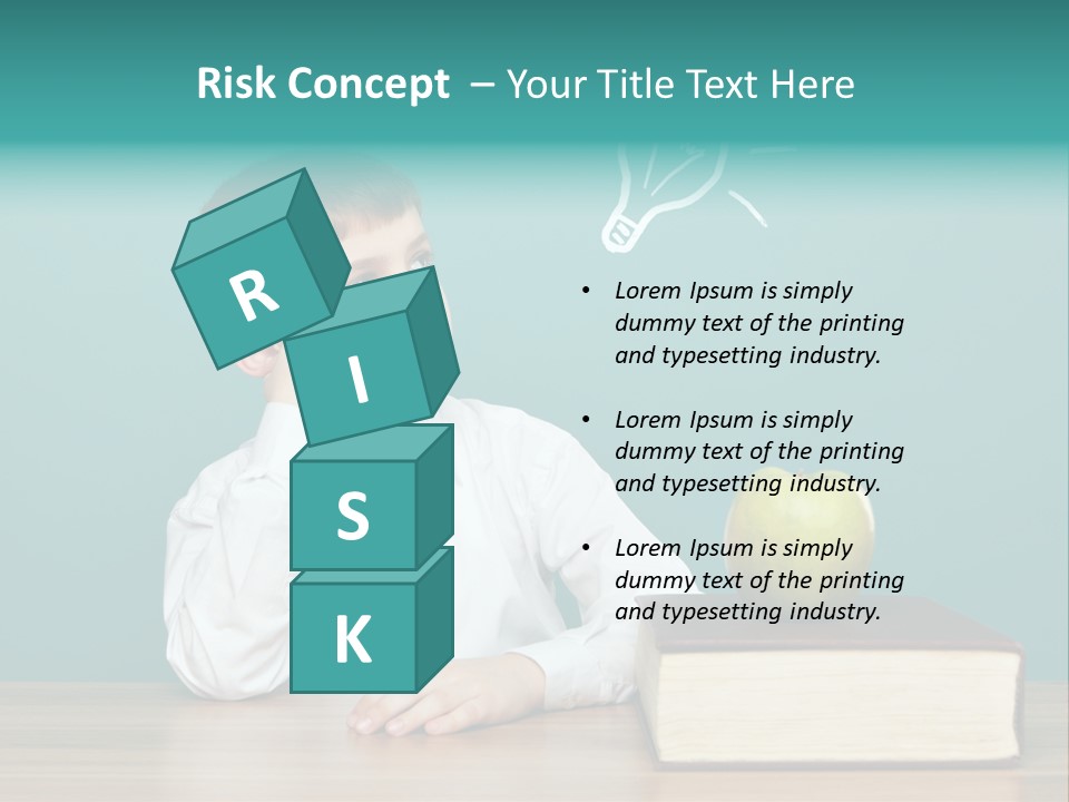 Schoolboy Picture Keen PowerPoint Template