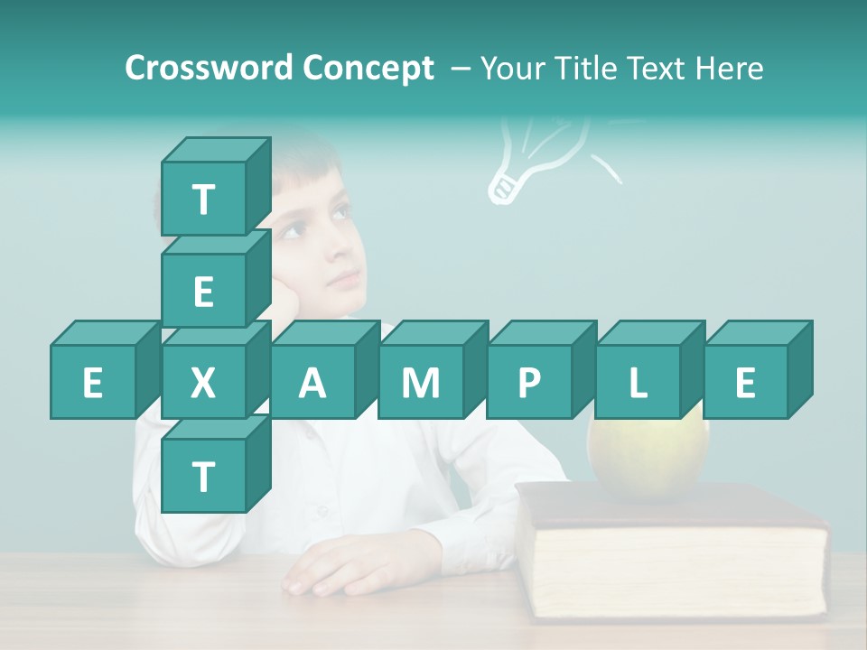 Schoolboy Picture Keen PowerPoint Template