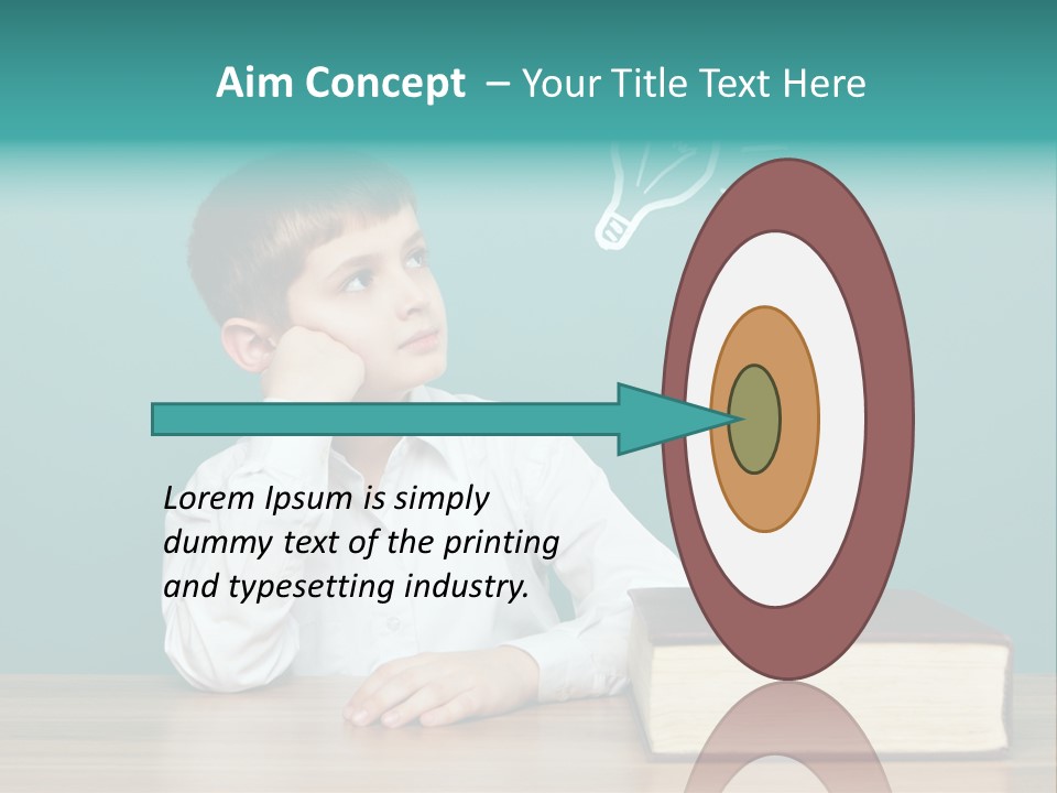 Schoolboy Picture Keen PowerPoint Template