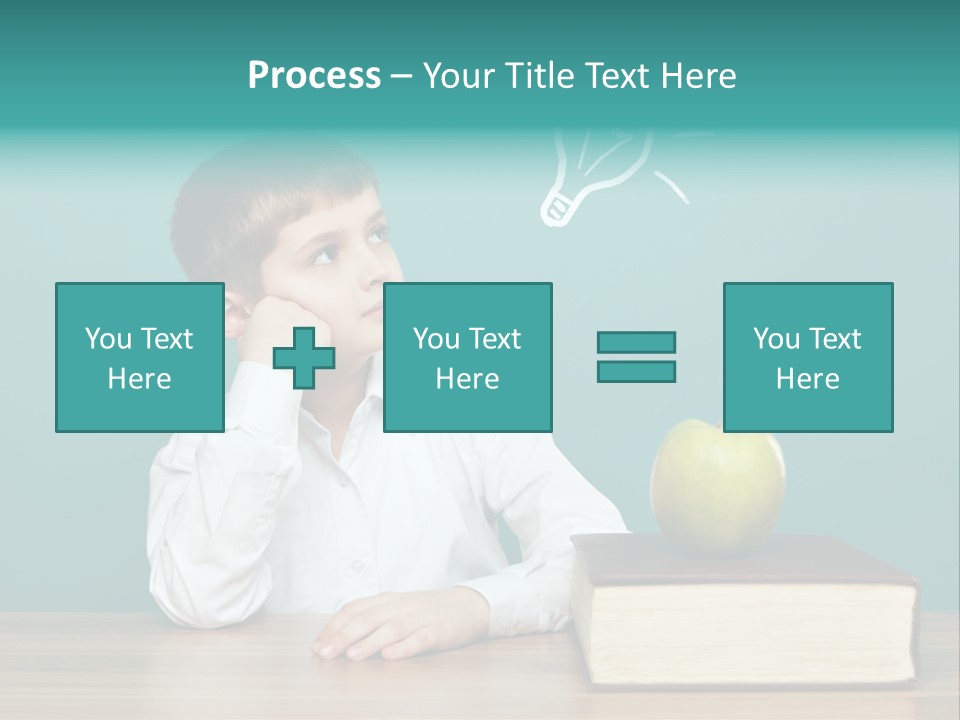 Schoolboy Picture Keen PowerPoint Template