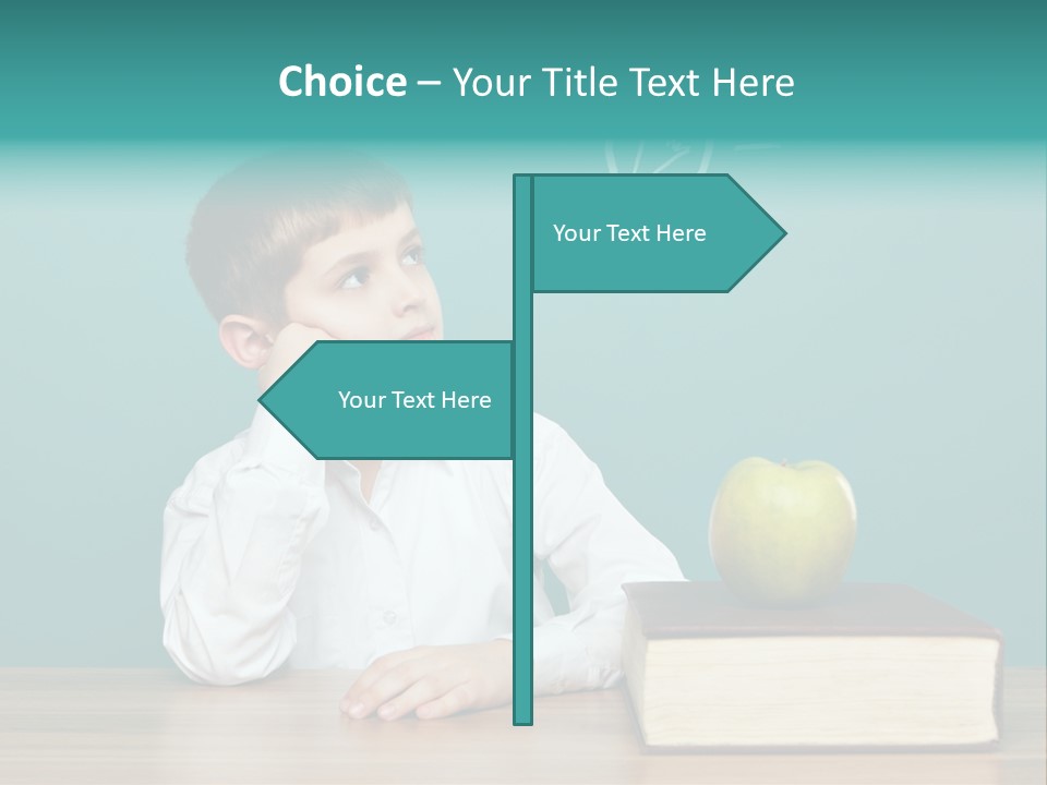 Schoolboy Picture Keen PowerPoint Template