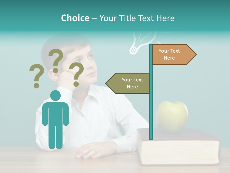 Schoolboy Picture Keen PowerPoint Template