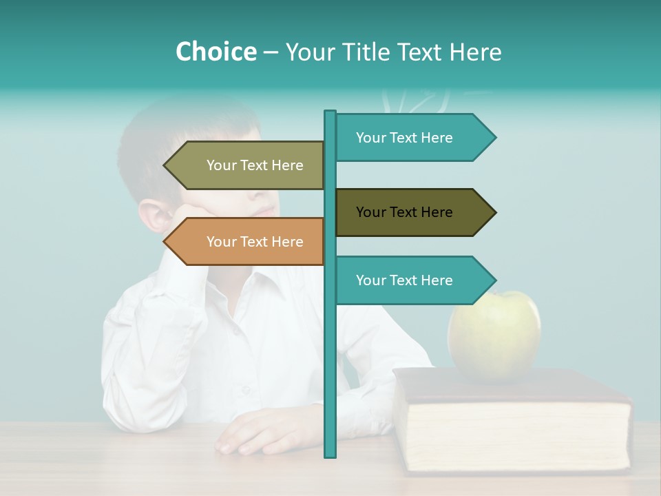 Schoolboy Picture Keen PowerPoint Template