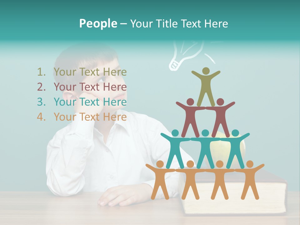 Schoolboy Picture Keen PowerPoint Template