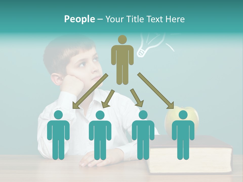 Schoolboy Picture Keen PowerPoint Template