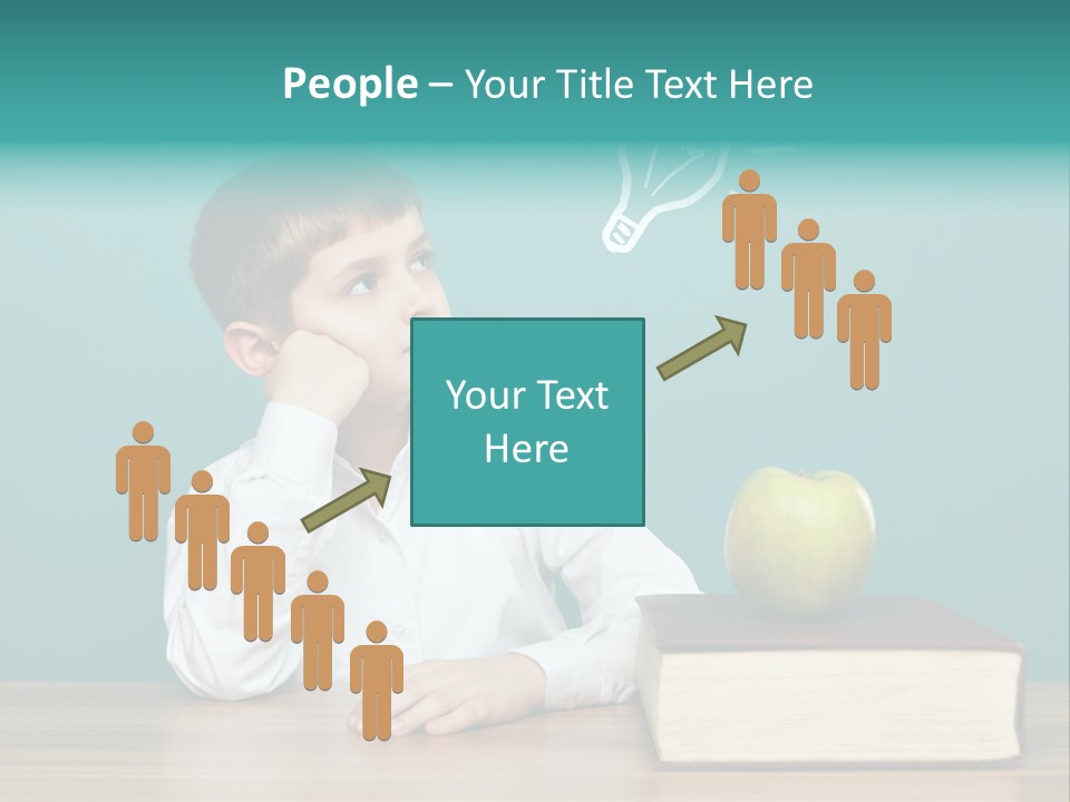 Schoolboy Picture Keen PowerPoint Template