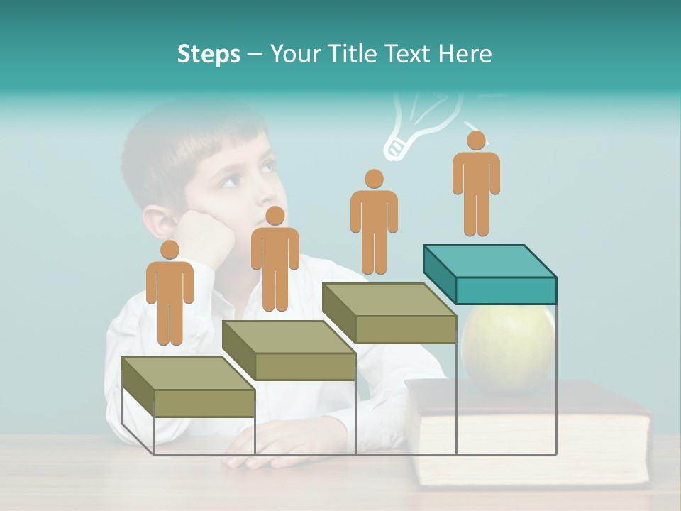 Schoolboy Picture Keen PowerPoint Template