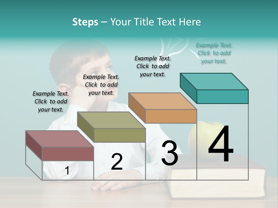 Schoolboy Picture Keen PowerPoint Template