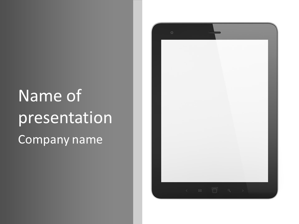 Isolated Blank Communicator PowerPoint Template