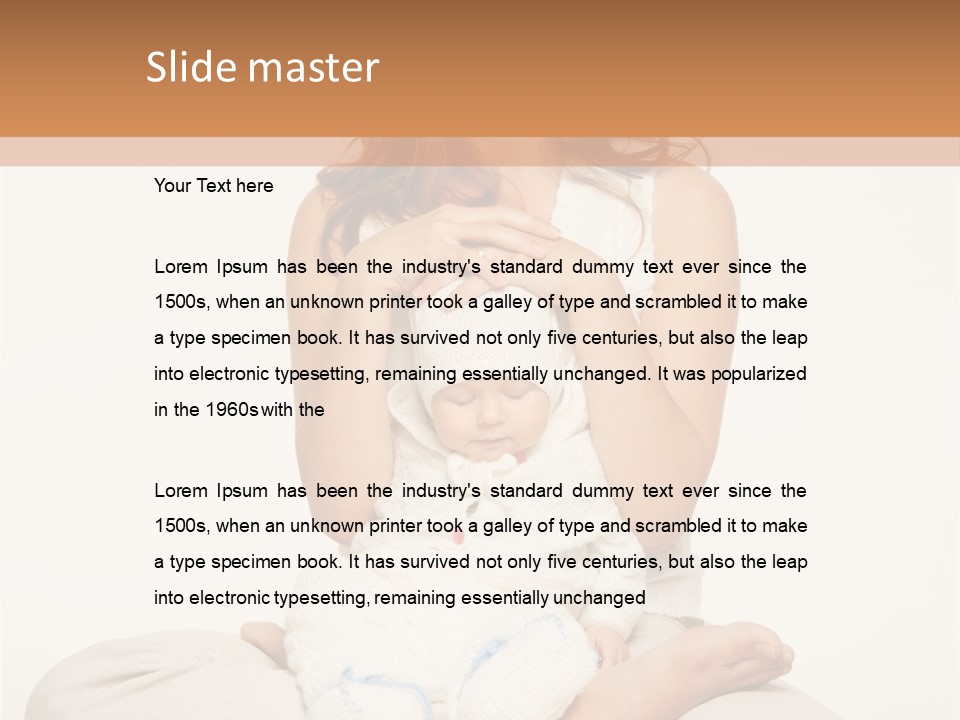 Adorable Mother Yoga PowerPoint Template