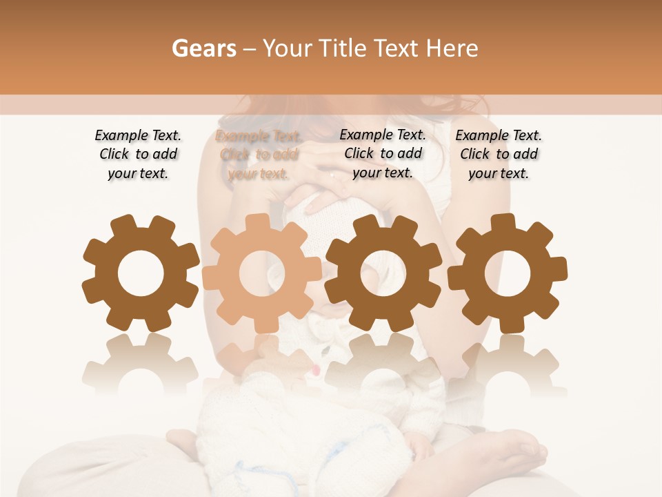 Adorable Mother Yoga PowerPoint Template