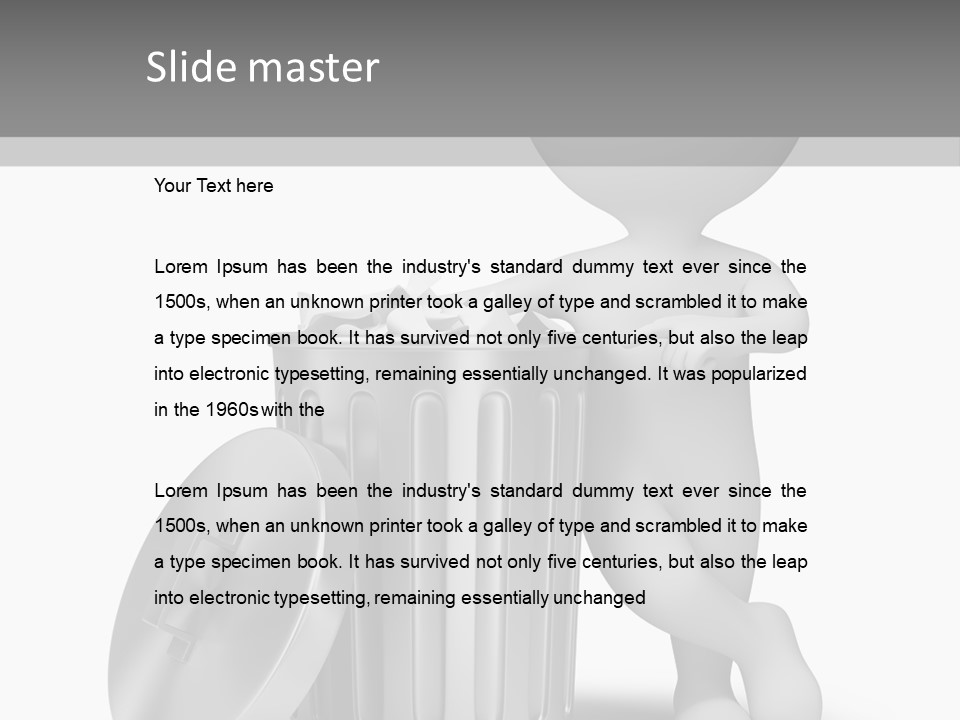 Utilize Garbage Basket PowerPoint Template