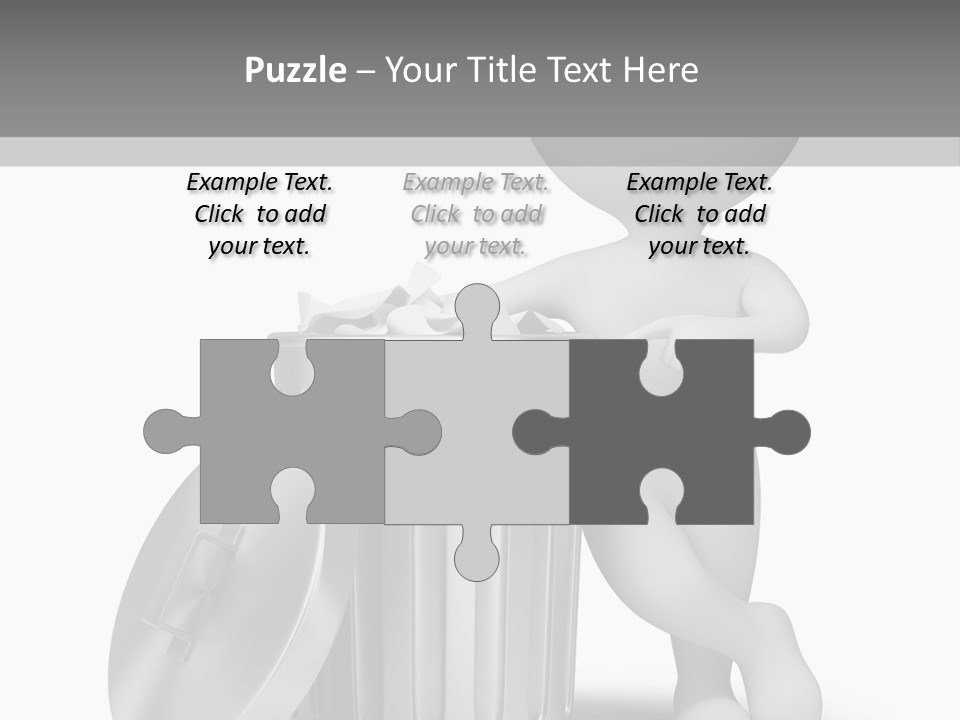 Utilize Garbage Basket PowerPoint Template