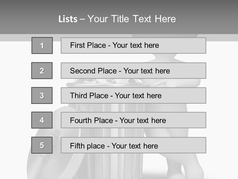 Utilize Garbage Basket PowerPoint Template