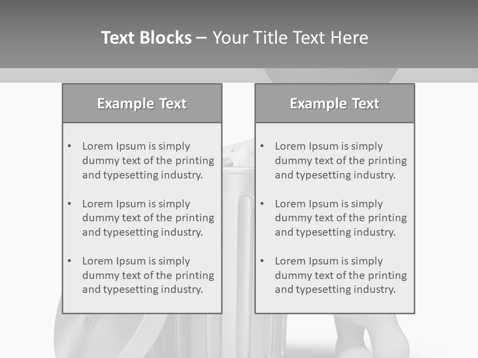 Utilize Garbage Basket PowerPoint Template