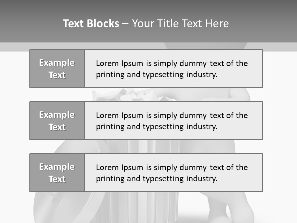Utilize Garbage Basket PowerPoint Template