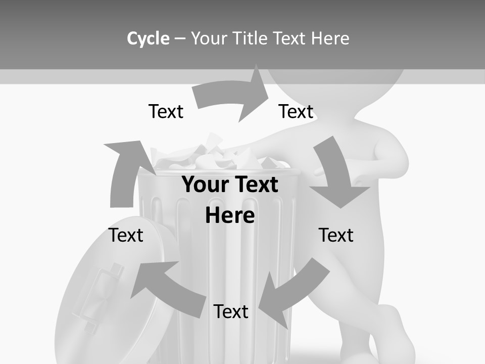 Utilize Garbage Basket PowerPoint Template
