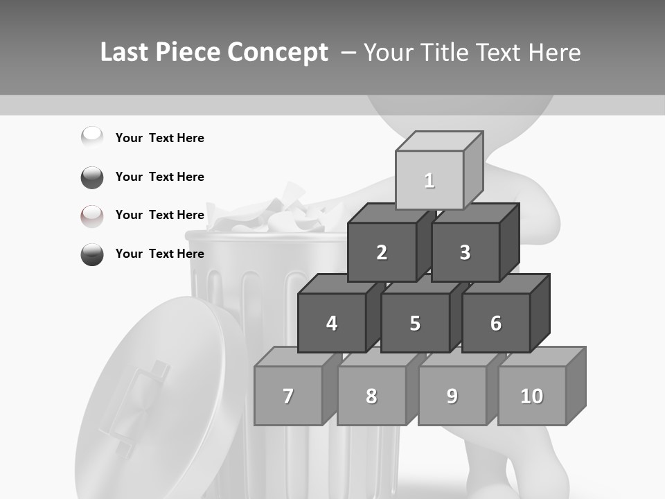 Utilize Garbage Basket PowerPoint Template