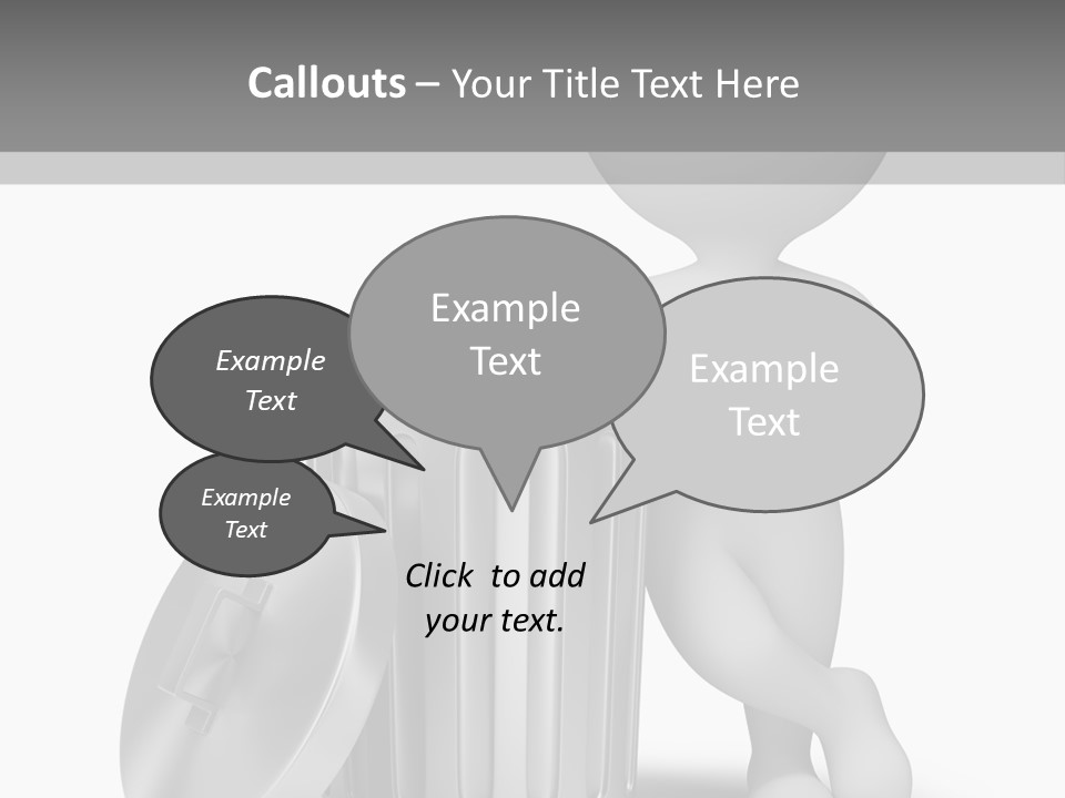 Utilize Garbage Basket PowerPoint Template