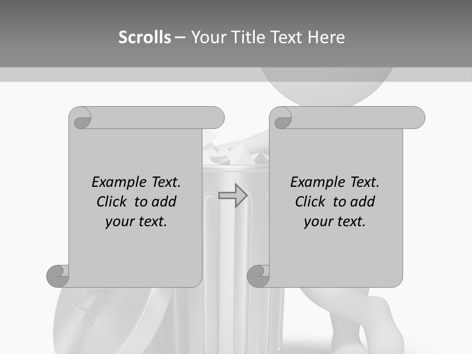 Utilize Garbage Basket PowerPoint Template