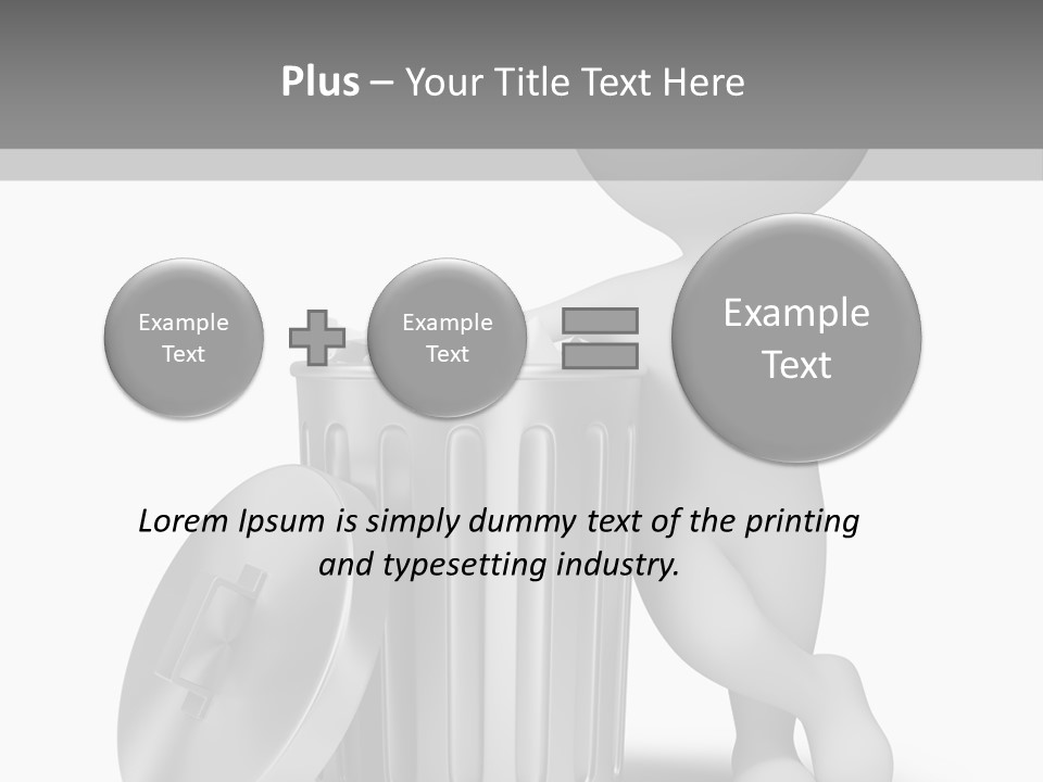 Utilize Garbage Basket PowerPoint Template