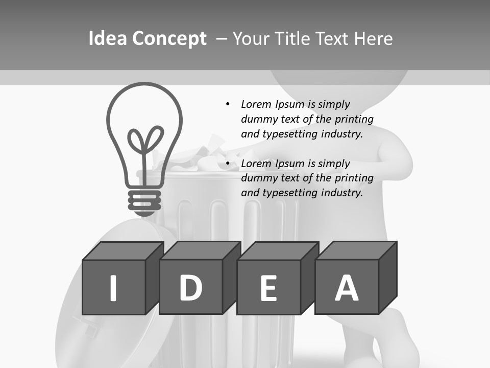 Utilize Garbage Basket PowerPoint Template