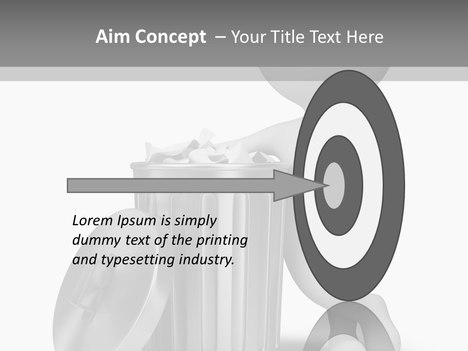 Utilize Garbage Basket PowerPoint Template